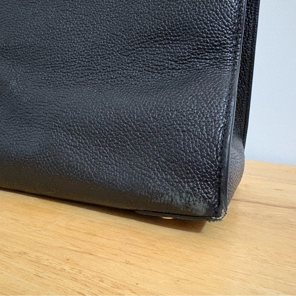 Michael Kors Leather Mercer Satchel Bag Black Pebbled (No Shoulder Strap) - Picture 9 of 12